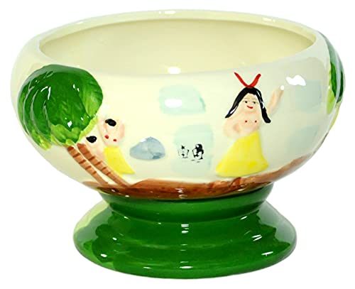 Birsppy 22 Ounce Medium Ceramic Hula Girl Compote Scorpion Bowl
