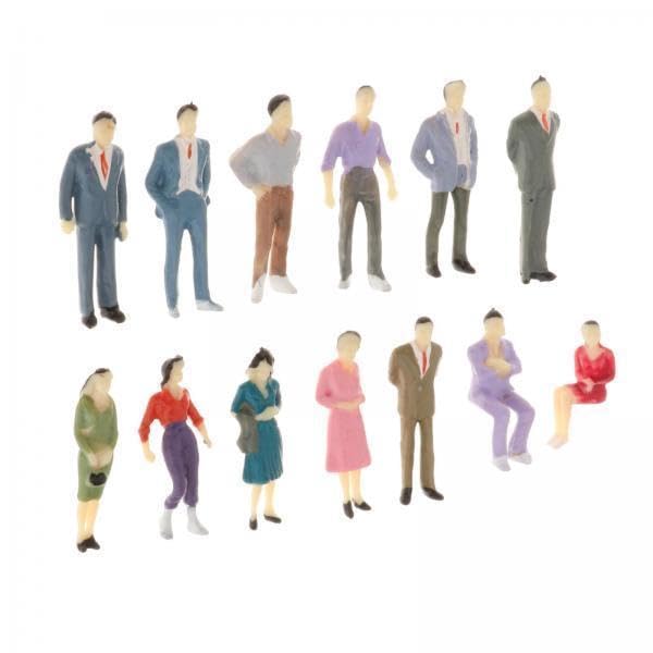 6x13pcs Model Trains 1:50 Painted Figurines O Scale People Standing Seated| Home Décor | Action Figure | Toys-image-12