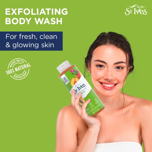 St. Ives Exfoliating Apricot Body Wash/Shower Gel For Women| 100% Natural Extracts | Cruelty Free | Paraben Free |473Ml, White #TOP7