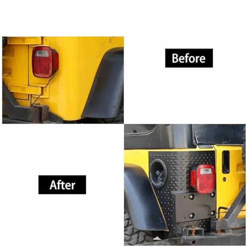 Coque extérieure feu arrière Wrangler TJ cache de protection d'angle robuste