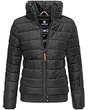 naketano winterjacke damen xs MARIKOO - JAPANESE CULTURE MARIKOO Damen Winter Steppjacke Übergang Parka Winterjacke XS - XL Poison 9 Farben (M, Schwarz)