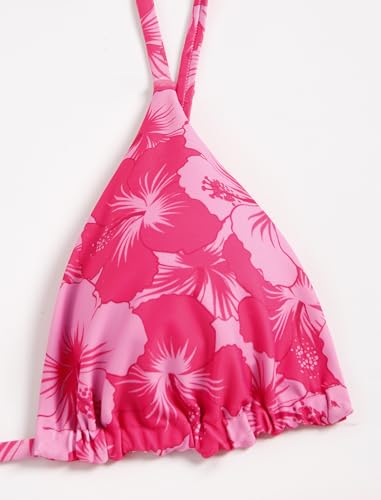 Image of ZAFUL Women's Triangle Bikini Floral String Bikini Set Two Piece Swimsuit Bathing Suits