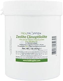 Zeolite Powder 1 Pound | Ultra FINE Less-Than 2 µm | Clinoptilolite 95% | 3X Activated | Natural Mineral Dust | Heiltropfen®