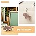 LALADEFIEE 3pcs Cute Cartoon Keychains - Plush Hippo Charms for Backpack Accessories Party Favor- Jungle Wildlife Gifts for All Ages