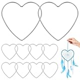 GATHINESS 10 Piezas Anillo de Metal Forma de Corazón Superficie Lisa y Resistente para Atrapasueños DIY Adecuado para Decoración del Hogar y Proyectos de Manualidades