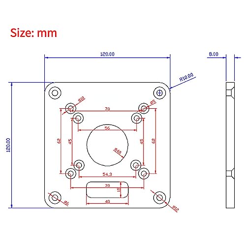 Router Table Insert Plate,Aluminum Alloy 6061 Anodic Oxidation Engraving Router Table Plate - Image 3