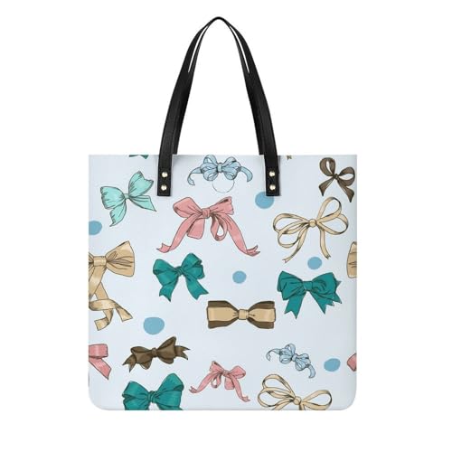 Sac à bandoulière tote bag nœud coloré : votre grand cabas femme pour le voyage