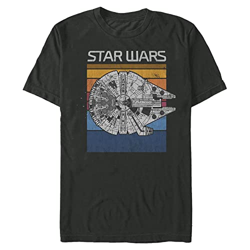 T-shirt Star Wars imprimé Falcon couleurs col rond homme noir XL