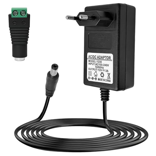 24V 3A Alimentation Adaptateur, Transformateur Entrée AC 230V vers DC 3000mA, Universel Adapter...
