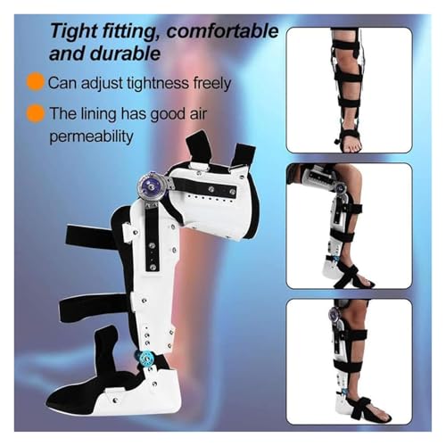 Attelle immobilisatrice de genou structure fixe en textile respirant