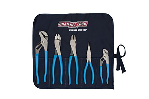 Channellock TOOL ROLL-52 Plier Set with Tool Roll, 5-Piece