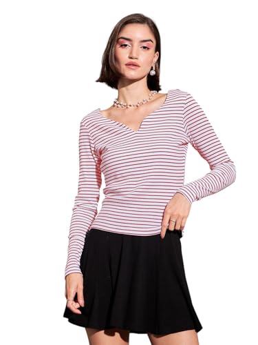 Image of Sassafras Women Sweetheart Neck Rib Top