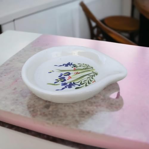 Image of Malaikah Ceramic Spoon Rest Smal Multi Pack of 1 for Home, Kitchen, Dining, Kitchen Decor & Gifting