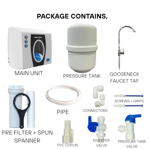 Image of AquaUltra Nova Star Under the Counter /Sink Water Purifier for Home - ISI Certified, 10L Pressure Tank, Advanced RO +UV+Copper Mineral Filtration, Perfect for Tanker, Borewell & Municipal Water Supply