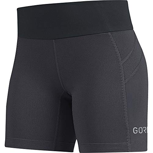 GORE WEAR R5 Mallas cortas de running para mujer, Talla: 38, Color: Gris oscuro/Negro