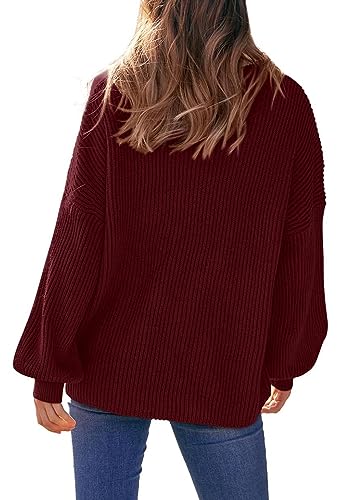Image of PRETTYGARDEN Womens Sweaters Spring 2026 Oversized Chunky Knitted Pullover Sweater Casual Long Sleeve Crewneck Cute Sweaters