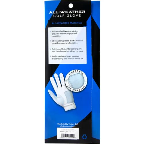 Venture Golf All-Weather Synthetic Leather Golf Glove (Left Hand, Cadet Large) #TOP3