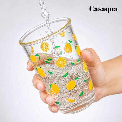 Image of Glass Tumbler with Lid and Straw - 420ML, Set of 1, Travel Coffee Sipper Mug Leakproof for Juice Cocktail Iced Tea Smoothie Hot Cold Drink Cup (Receiving Random Color)