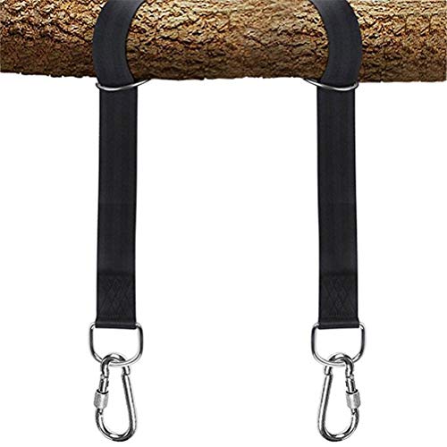 Techwills Boom Swing Opknoping Strap Kit, Letone Twee 5ft Swing Bandjes Houden 300 lbs D metalen Ringen met Karabijnhaak Haken Voor Swings & Hangmatten