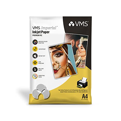 Image of VMS Deluxe 70x100mm 250 Micron Lamination Pouch - 2 x 100 Sheets & VMS Imperial 260 GSM A4 Glossy Photo Paper - 20 Sheets