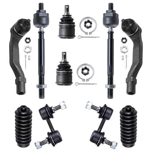 Image of Detroit Axle - Front Struts + Inner Outer Tie Rods & Boots + Sway Bar Links + Lower Ball Joints Replacement for 97-01 Honda CR-V - 12pc Set