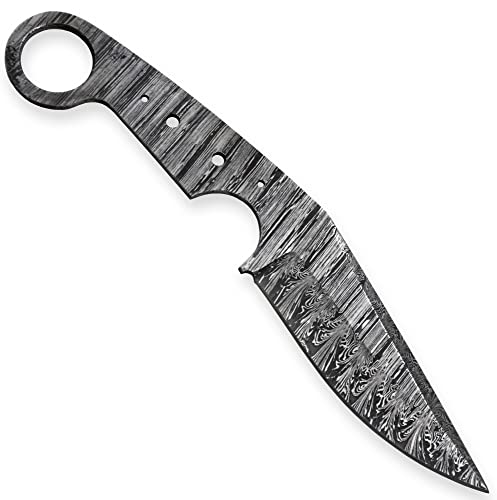 Hercules Knives Custom Hand Forged Damascus Steel Blank Blade Tactical Hunting Knife Camping Blade Damascus Blade Billet Handmade Knife Making Supply #TOP1