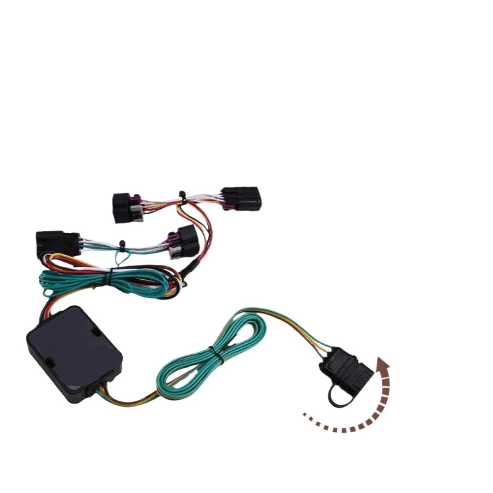 Trailer Wiring Harness Kit 4-Way Trailer Connector Plug Compatible with Ram 1500 2500 3500 2014 2023