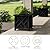 Lattice Design Outdoor Planter Box 2-Pack - 15.5” Square 16.5” Tall Black Decorative Plant Pots for Front Porch Decor - Flower Pots Outdoor Planters for Porch Patio or Garden Decor by Pure Garden