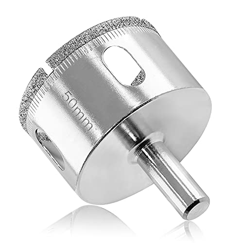 Image of Luomorgo 50mm /2 inch Diamond Hole Saw Diamond Drill Bits | 1.1 inch Cutting Depth, For Glass Ceramic Marble, For Porcelain Tile Granite, For Quartz Gemstone