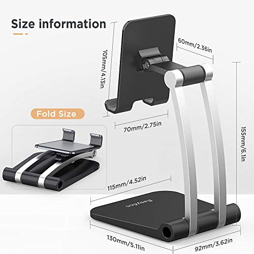 Tablet Stand for Nintendo Switch, EasyAcc Foldable Adjustable iPad Holder, Playstand for Switch, Cell Phone Holder for 4\"-12\" Phones/iPad/Tablets/Switchs/Kindles/E-Reader