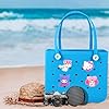 HonFHena 4Pcs Cartoon Charms for Bogg Bag, Cute Bogg Bag Accessories, Insert Simply Southern Totes Accessories for Women Totes