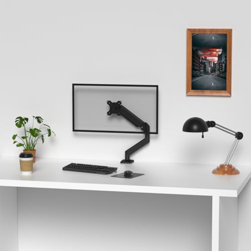 Image of Intellidesk Gas Spring Monitor Arm | 10-32 inch Screen Monitor Mount | Height Adjustability| 360 Degree Rotation|Easy Installation |VESA Complaint| 2 Way Wire Manager| 9KG Weight Capacity
