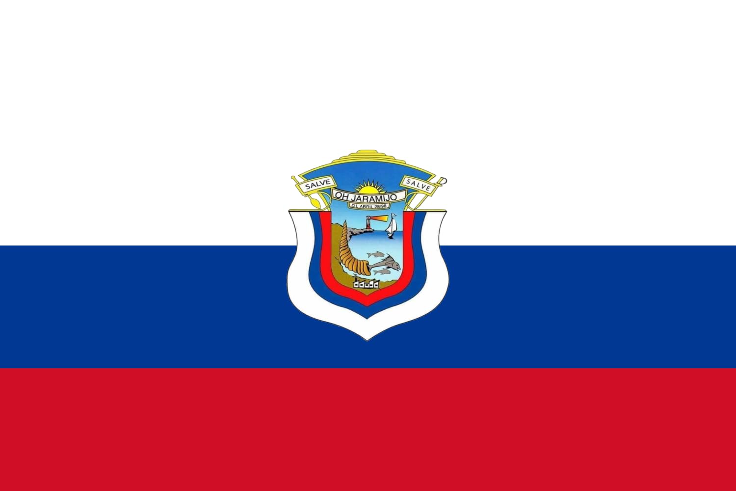 Drapeau Large Jaramijó grand format horizontal 1.35m² pavillon paysage résistant