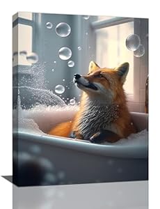 Yibuda Fuchs Badewanne Wandkunst Leinwand Druck