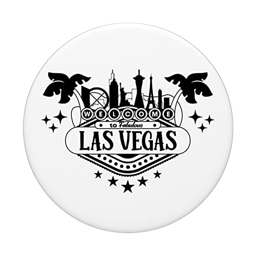Las Vegas Casino Vegas Strip Nightlife Souvenir and Gifts PopSockets Swappable PopGrip, Black - Image 3
