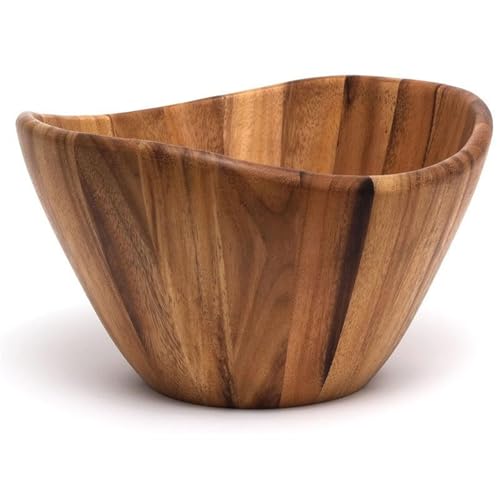 椀 木製 木製サラダボウル 大きなフルーツ皿 食洗機対応