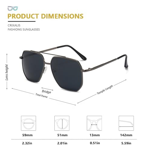 Lunettes de soleil polygone contre les reflets pour une conduite sûre et confortable - 5
