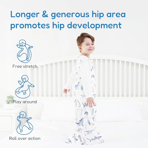 Image of TotAha Toddler Sleep Sack 2T-3T-4T, Premium Light Wearable Blanket Baby Sleeping Bag with 2-Way Safe Zippers For Girl Boy