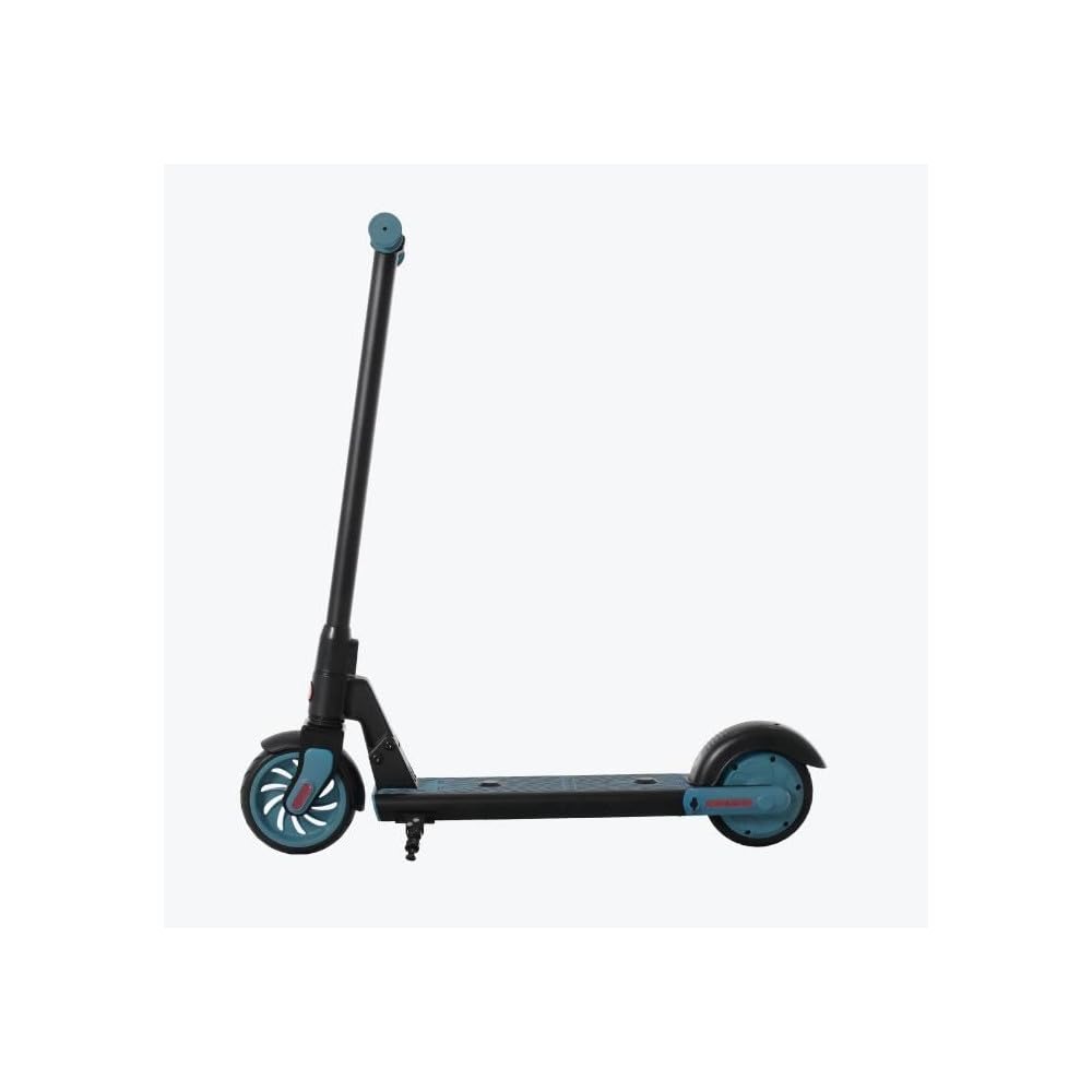 Wispeed T650, Trotinette Electrique Enfant (Pneus 6,5 Pouces, 8 Km/h, Idéal pour Les 8/14 Ans, IPx4, Frein au Pied à l'arrière - Sonnette) Bleue