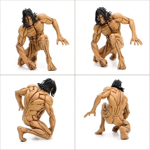 Image of Eren Yeager Attack Titan Anime Action Figure 14 cm PVC Collectible Display Statue with Detailed Sculpting for Desk Decor, Collection & Gift