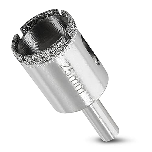 Image of Luomorgo 25mm /1 inch Diamond Hole Saw Diamond Drill Bits, 2Pcs | 1.1 inch Cutting Depth, For Glass Ceramic Marble, For Porcelain Tile Granite, For Quartz Gemstone