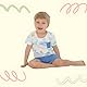 deiko Shorts und T-Shirt Set für Kinder | 100% Baumwolle gemustertes T-Shirt und Shorts Set for Jungen Kind Junge Maedchen Sommer Saison (Dinosaurier und Giraffe, 9-12 Monate)