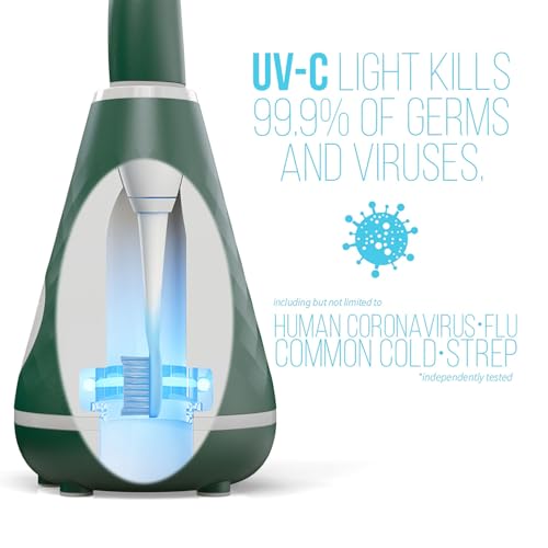 Image of Tao Clean UV Sanitizing Sonic Toothbrush and Cleaning Station, Electric Toothbrush, Dual Speed Setting, Evergreen