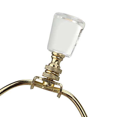 Tootoo Star Transparent Crystal Cylindrical Shape Lamp Finial Cap Knob Lamp Decoration For Lamp Shade (Screw Cap) #TOP4