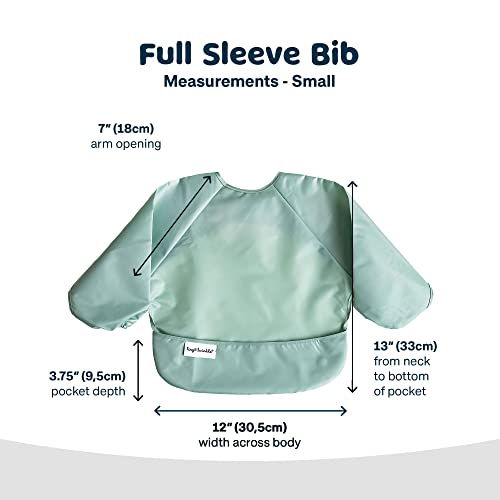 Image of Tiny Twinkle Long Sleeve Bib for Babies & Toddlers | Waterproof Smock Bib for Eating | Machine Washable & Mess-Proof Feeding Essentials | Newborn Shower Gift (Pumpkins, 6-24M)
