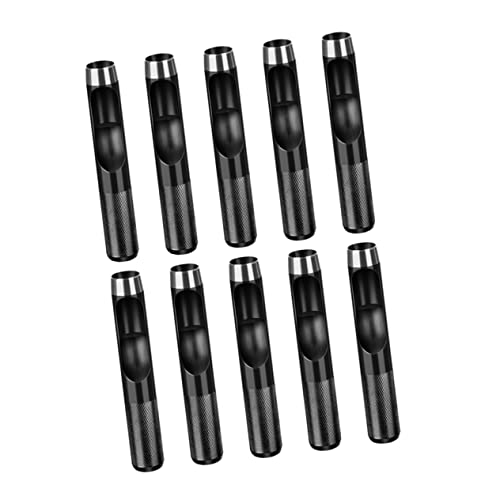 HOMSFOU 10-Piece Belt Punch Set Leather Hole Punch Chisel for Belt Hole Punching (1-6mm) Non-Slip Handle Smooth Incisions
