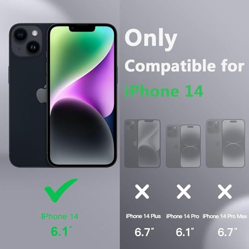 Image of Tobfit Magnetic Case for iPhone 14 Compatible with Mag Safe, Translucent Matte Back Slim Shockproof Phone Cover for iPhone 14