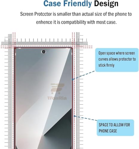 Image of Pack 2 - Borderless Tempered Glass Compatible with Samsung Galaxy Z Fold 8 Ultra 5G Edge to Edge 9H Hardness | Case-Friendly Screen Guard Protector- Installation Kit