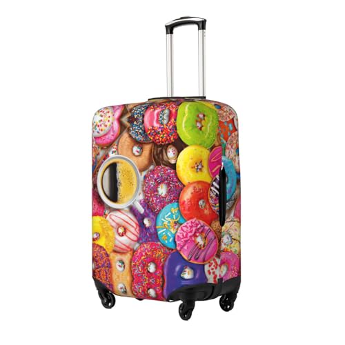 Coffee And Donuts Print Luggage Suitcase Cover Protector Luggage Washable Covers With Concealed Zipper2