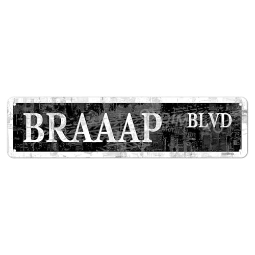 Braaap Blvd Sign Street Motocross Motorcycle Racing Racer